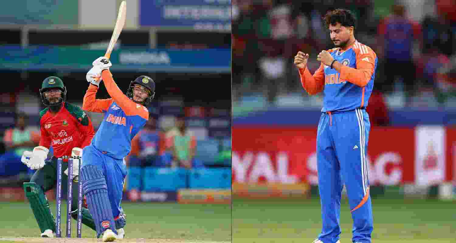 Abhishek Sharma and (right) Kuldeep Yadav. Abhishek Sharma and (right) Kuldeep Yadav.