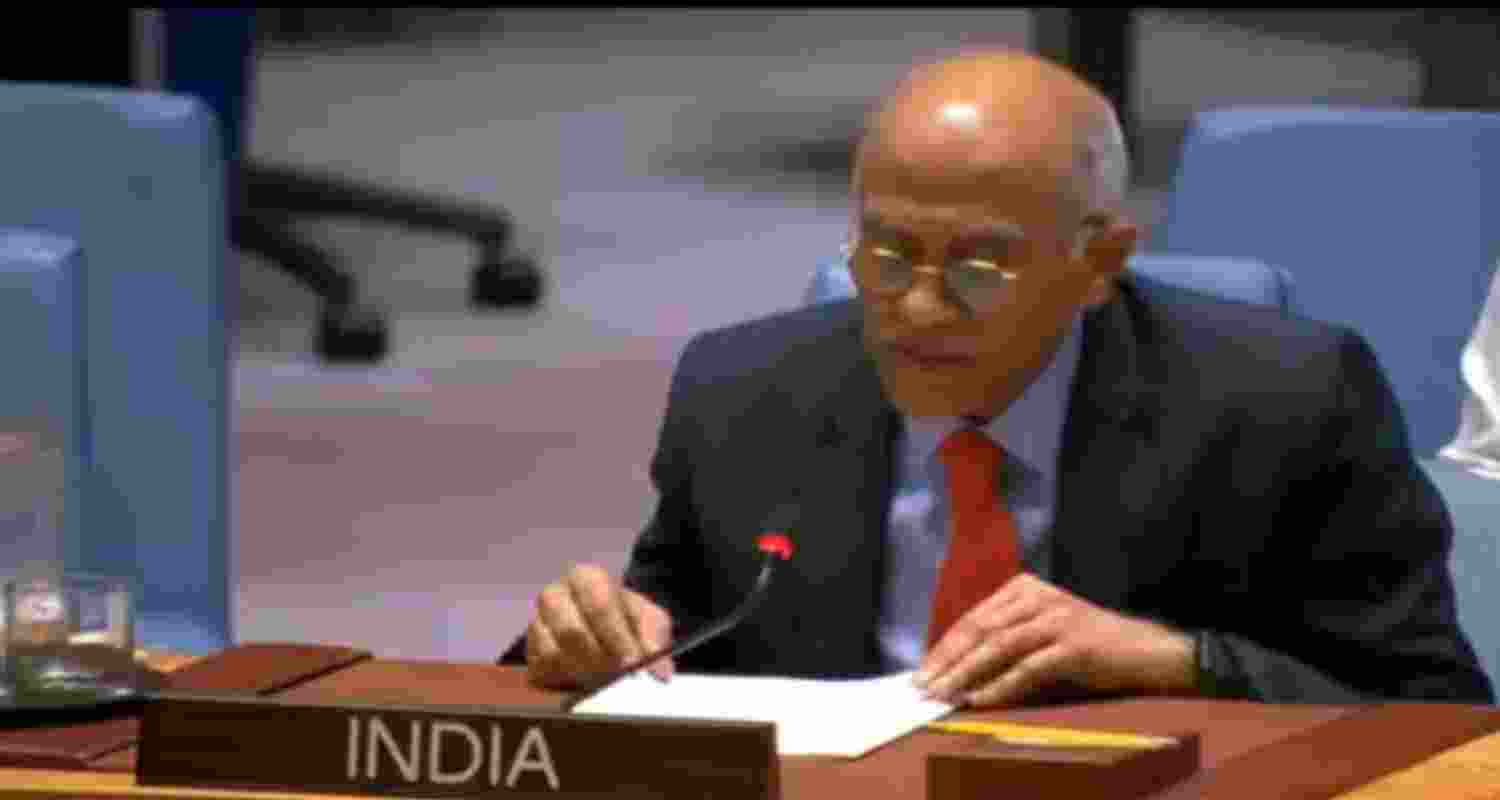 Ambassador Parvathaneni Harish in UN Security Council. Ambassador Parvathaneni Harish in UN Security Council.