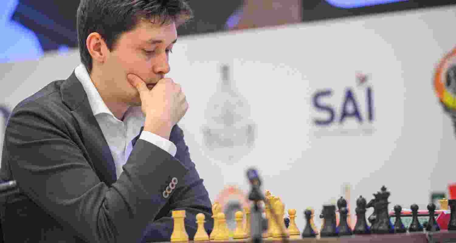Andrey Esipenko thinking hard to breach the defence of Wei Yei during their semifinal game at the FIDE World Cup in Panaji on Saturday. Andrey Esipenko thinking hard to breach the defence of Wei Yei during their semifinal game at the FIDE World Cup in Panaji on Saturday.