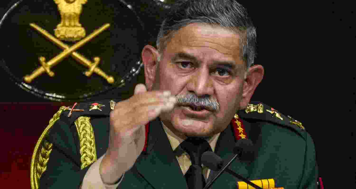 Chief of Army Staff General Upendra Dwivedi addresses a press conference ahead of the '78th Army Day' Chief of Army Staff General Upendra Dwivedi addresses a press conference ahead of the '78th Army Day'