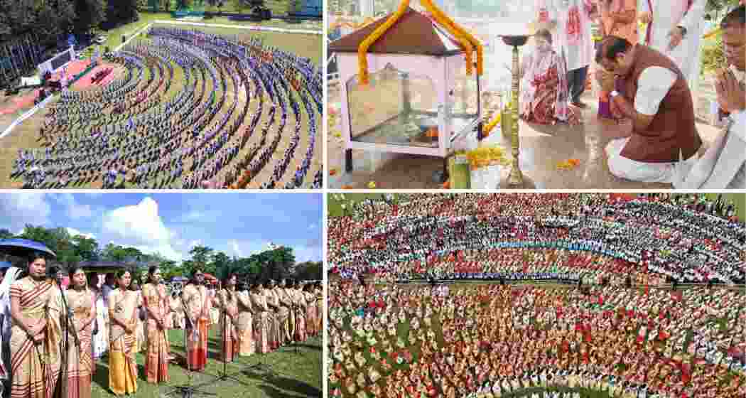 Scenes from Assam as Chief Minister Himanta Biswa Sarma pays obeisance to Bhupen Hazarika on his 14th death anniversary, while schoolchildren across the state sing his songs in tribute. Scenes from Assam as Chief Minister Himanta Biswa Sarma pays obeisance to Bhupen Hazarika on his 14th death anniversary, while schoolchildren across the state sing his songs in tribute.