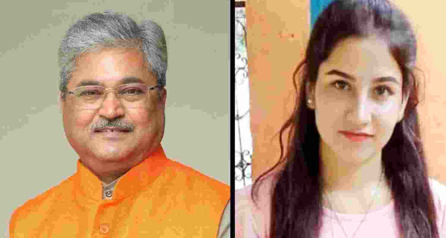 BJP Uttarakhand in-charge Dushyant Gautam and Ankita Bhandari. BJP Uttarakhand in-charge Dushyant Gautam and Ankita Bhandari.