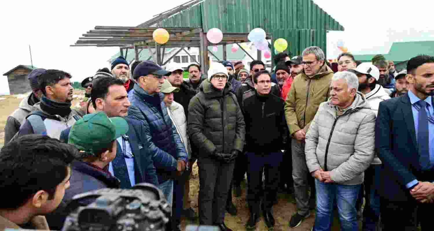 Chief Minister Omar Abdullah inaugurates Asia’s longest ski drag lift at Kongdori, Gulmarg, on Saturday. Chief Minister Omar Abdullah inaugurates Asia’s longest ski drag lift at Kongdori, Gulmarg, on Saturday.