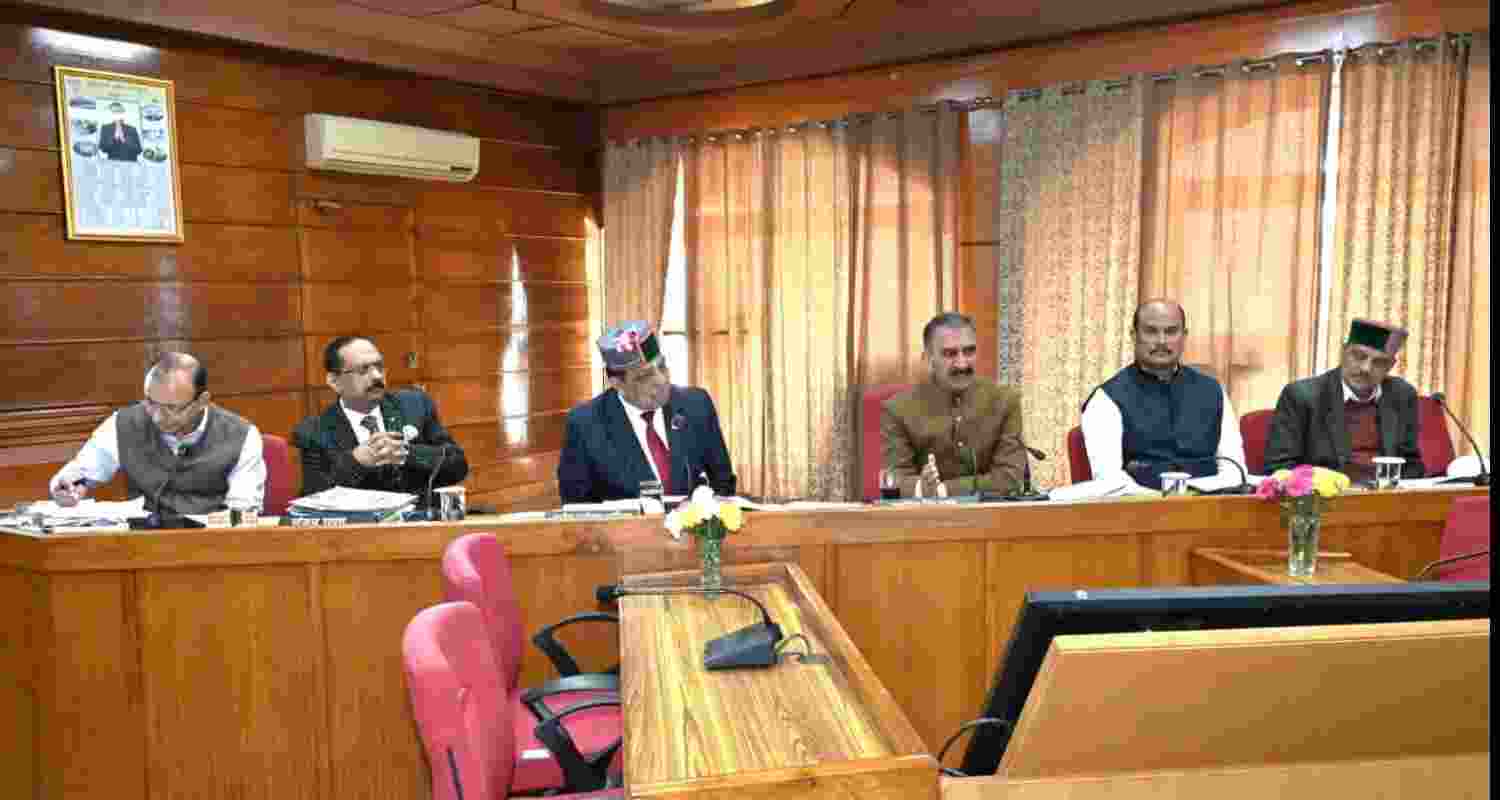 Chief Minister Sukhvinder Singh Sukhu during the state-level Vigilance and Monitoring Committee meeting. Chief Minister Sukhvinder Singh Sukhu during the state-level Vigilance and Monitoring Committee meeting.