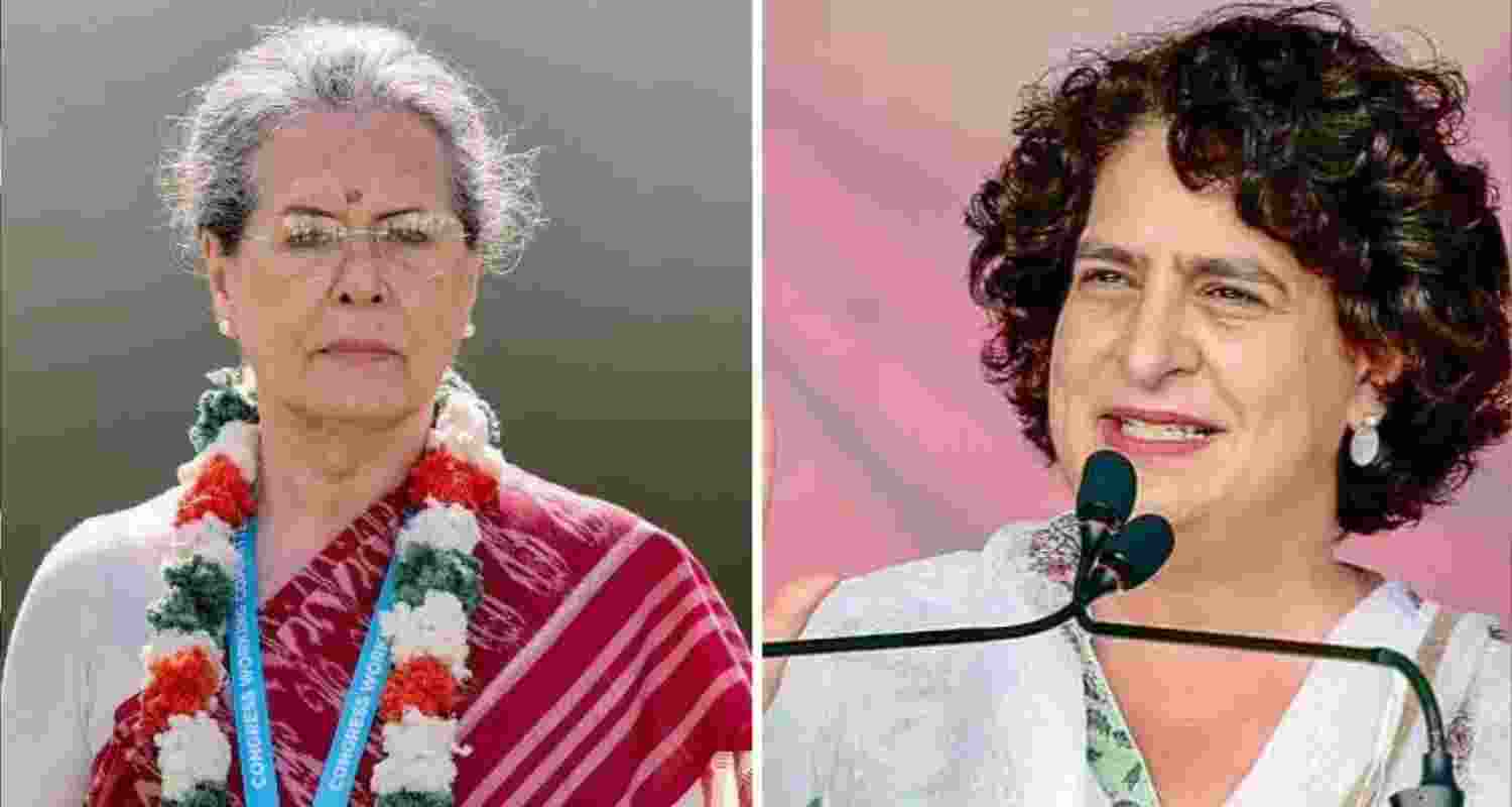 Congress leaders Sonia Gandhi and Priyanka Gandhi. Congress leaders Sonia Gandhi and Priyanka Gandhi.