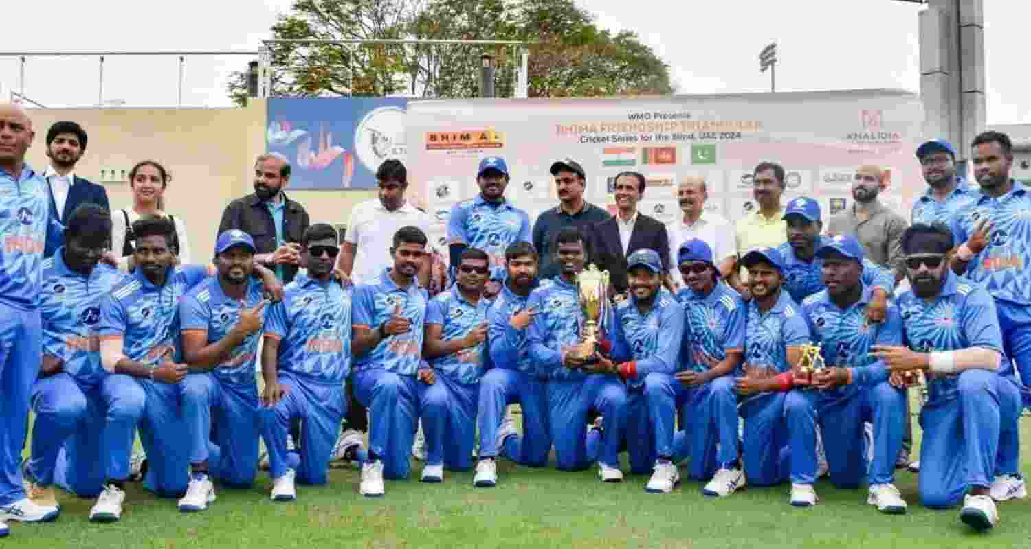 Image of Indian blind cricket team.  Image of Indian blind cricket team.