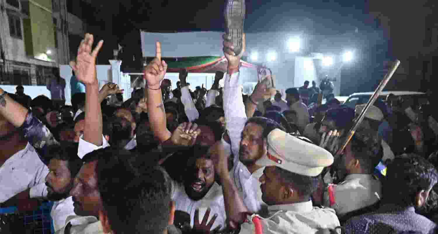 The BRS lodged a series of complaints with the EC, primarily accusing the Congress of distributing cash to influence voters, particularly near Booth No. 203 in Vengalrao Nagar. The BRS lodged a series of complaints with the EC, primarily accusing the Congress of distributing cash to influence voters, particularly near Booth No. 203 in Vengalrao Nagar.