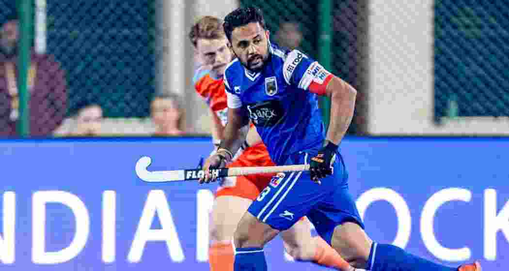 Harmanpreet Singh in action for Soorma Hockey Club at the Hockey India League.  Harmanpreet Singh in action for Soorma Hockey Club at the Hockey India League.