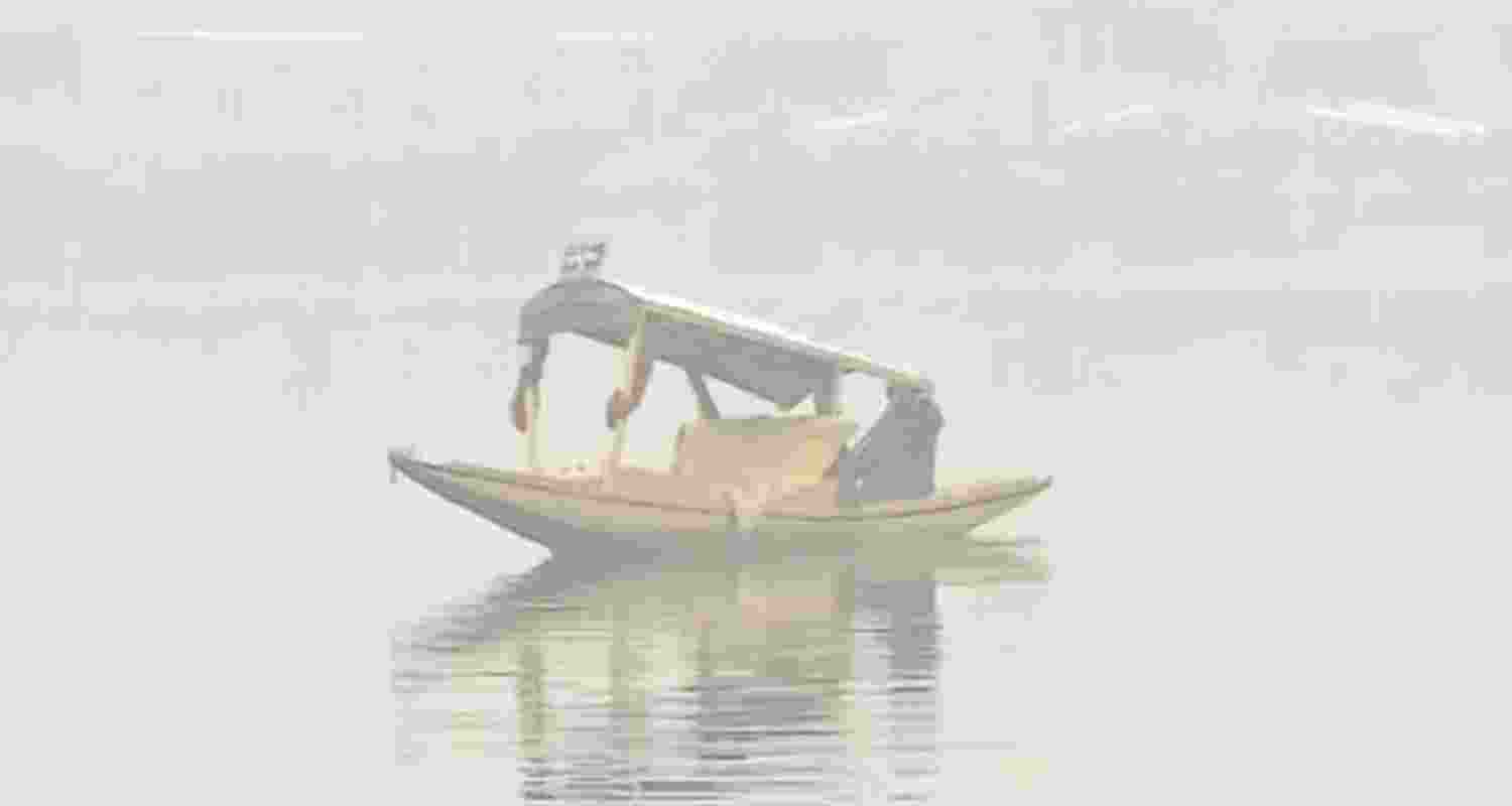 Fog at Dal Lake in Srinagar. Fog at Dal Lake in Srinagar.