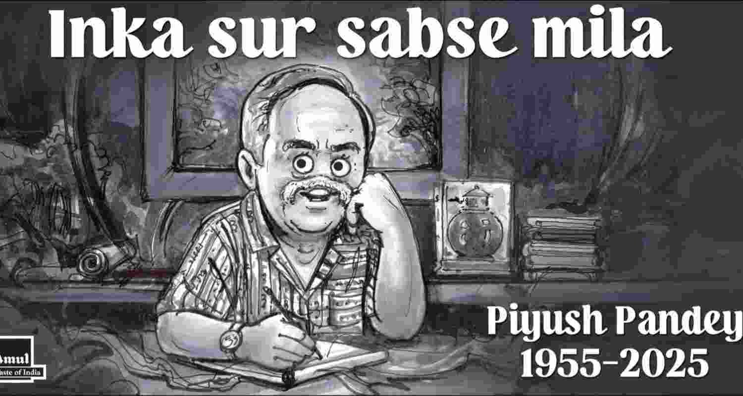 The post, on Amul's official Instagram handle, featured the line, “Inka sur sabse mila”, with the caption, “Amul Topical: Tribute to one of India’s advertising legends!” The post, on Amul's official Instagram handle, featured the line, “Inka sur sabse mila”, with the caption, “Amul Topical: Tribute to one of India’s advertising legends!”