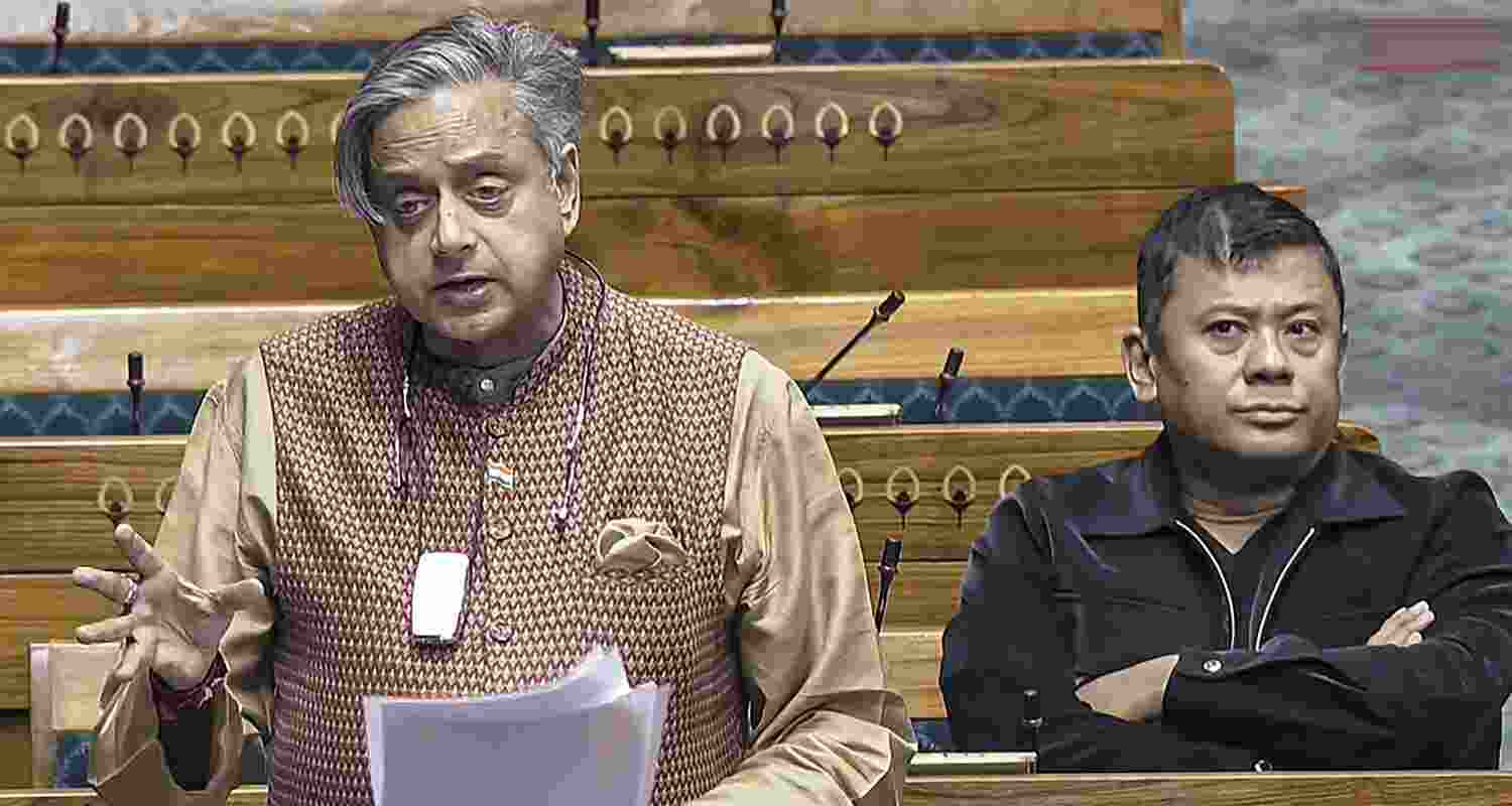 Participating in a debate on the SHANTI Bill on Wednesday, Tharoor joined the Opposition’s chorus, asking for the Bill to be referred to a joint parliamentary committee Participating in a debate on the SHANTI Bill on Wednesday, Tharoor joined the Opposition’s chorus, asking for the Bill to be referred to a joint parliamentary committee