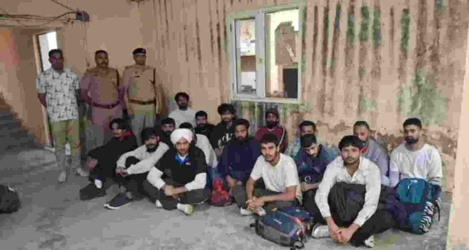 Haryana youths who were deported from the US.  Haryana youths who were deported from the US.