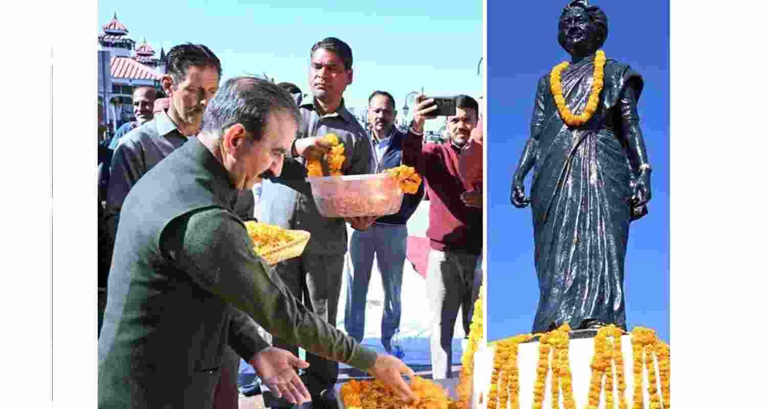 Himachal CM Sukhvinder Singh Sukhu pay tribute to Indira Gandhi on her birth anniversary. Himachal CM Sukhvinder Singh Sukhu pay tribute to Indira Gandhi on her birth anniversary.