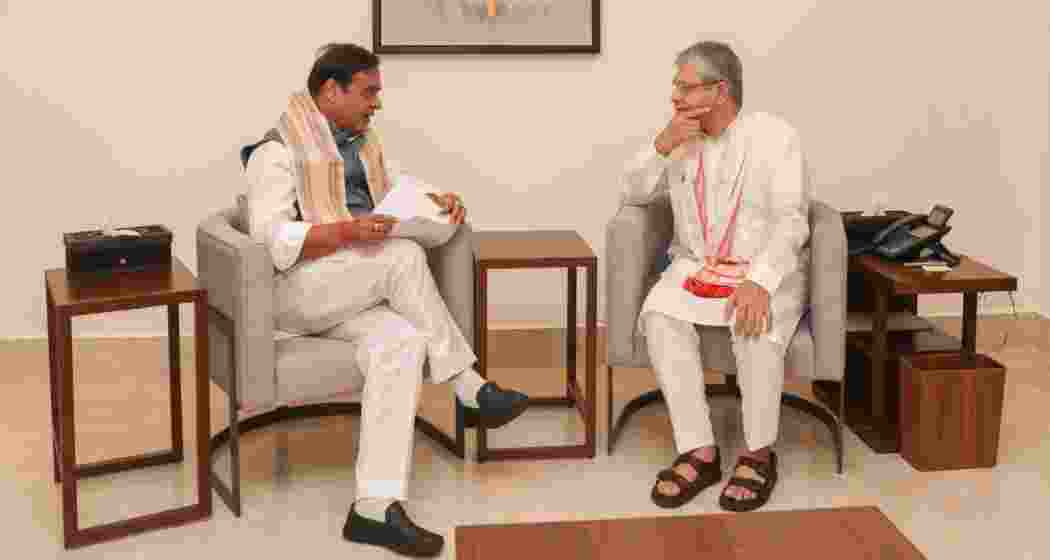 Assam CM Himanta Biswa Sarma meets Railway Minister Ashwini Vaishnaw in New Delhi to push for expanded rail connectivity, new routes and faster progress on strategic Assam–Bhutan infrastructure projects in New Delhi, on Sunday. Assam CM Himanta Biswa Sarma meets Railway Minister Ashwini Vaishnaw in New Delhi to push for expanded rail connectivity, new routes and faster progress on strategic Assam–Bhutan infrastructure projects in New Delhi, on Sunday.