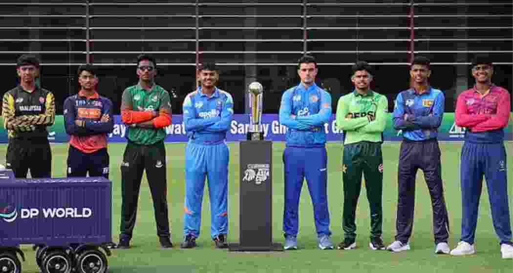 Captains of the participating teams pose with the T20 World Cup trophy ahead of the tournament. Captains of the participating teams pose with the T20 World Cup trophy ahead of the tournament.
