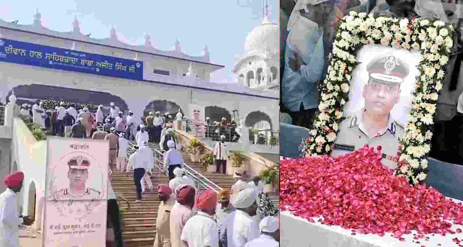 Politicians attend 'antim ardas' of Haryana IPS officer Y Puran Politicians attend 'antim ardas' of Haryana IPS officer Y Puran