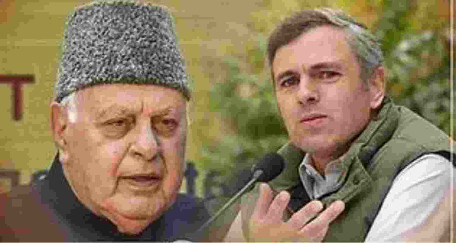 Jammu and Kashmir Chief Minister Omar Abdullah and President of the National Conference Dr Farooq Abdullah. Jammu and Kashmir Chief Minister Omar Abdullah and President of the National Conference Dr Farooq Abdullah.