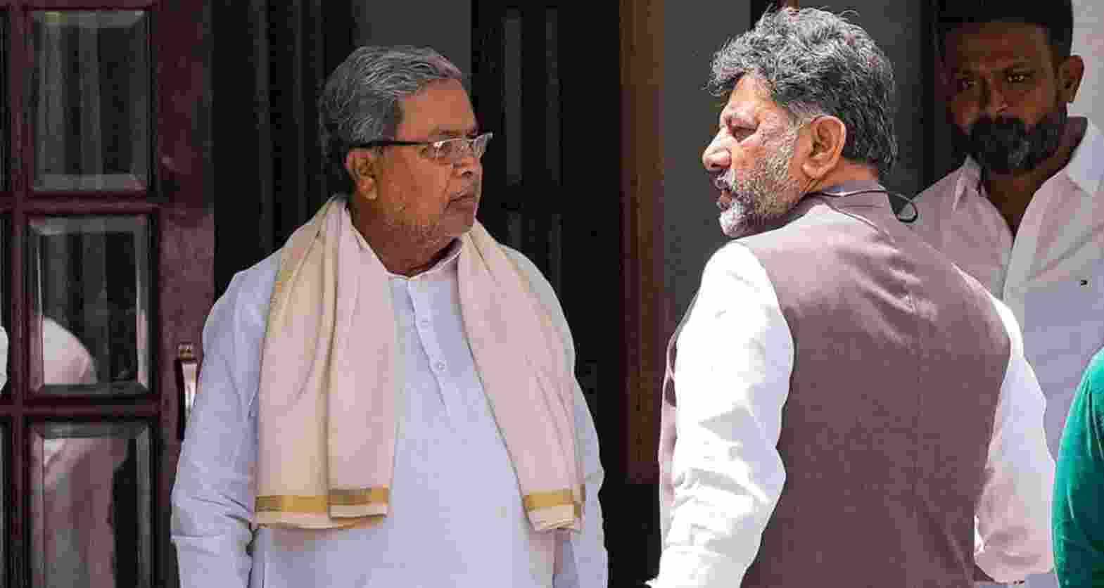 Karnataka Chief Minister Siddaramaiah with Deputy CM Shivakumar - file image. Karnataka Chief Minister Siddaramaiah with Deputy CM Shivakumar - file image.