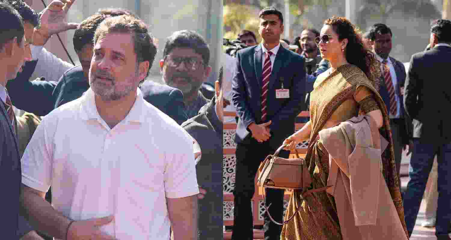 BJP MP Kangana Ranaut during the Winter session of Parliament, in New Delhi, Wednesday. BJP MP Kangana Ranaut during the Winter session of Parliament, in New Delhi, Wednesday.