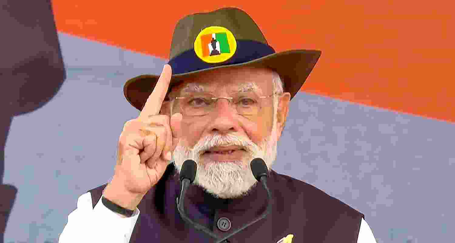 PM Narendra Modi during the 'Rashtriya Ekta Diwas' programme organised to mark Sardar Vallabhbhai Patel's 150th birth anniversary. PM Narendra Modi during the 'Rashtriya Ekta Diwas' programme organised to mark Sardar Vallabhbhai Patel's 150th birth anniversary.