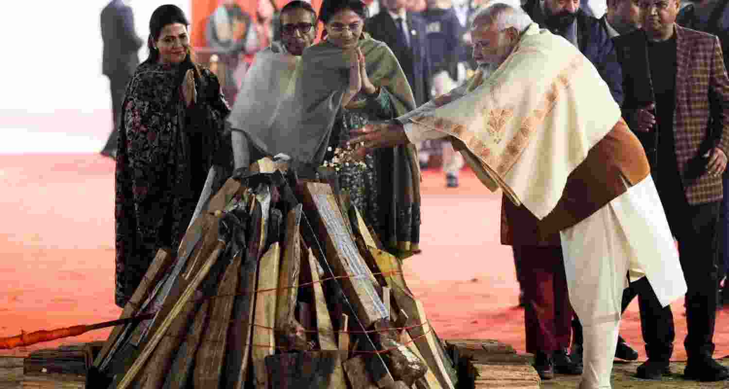 PM Modi at a Lohri celebration event in New Delhi. PM Modi at a Lohri celebration event in New Delhi.