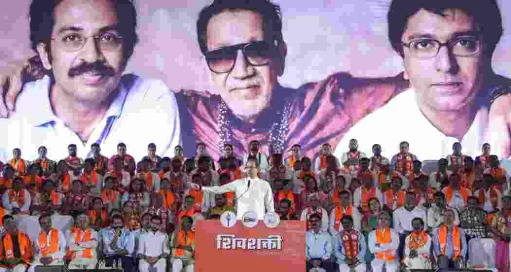 Shiv Sena (UBT) chief Uddhav Thackeray addresses the SS(UBT)-MNS joint rally ahead of the BMC election, in Mumbai on January 11, 2026. (PTI) Shiv Sena (UBT) chief Uddhav Thackeray addresses the SS(UBT)-MNS joint rally ahead of the BMC election, in Mumbai on January 11, 2026. (PTI)
