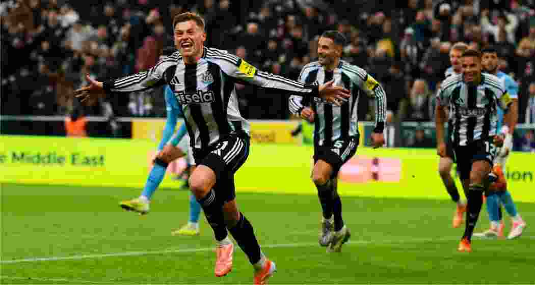 Harvey Barnes celebrates after scoring twice at St James’ Park, sealing Newcastle United’s first Premier League victory over Manchester City since 2019 during Saturday night’s closely fought encounter. Harvey Barnes celebrates after scoring twice at St James’ Park, sealing Newcastle United’s first Premier League victory over Manchester City since 2019 during Saturday night’s closely fought encounter.