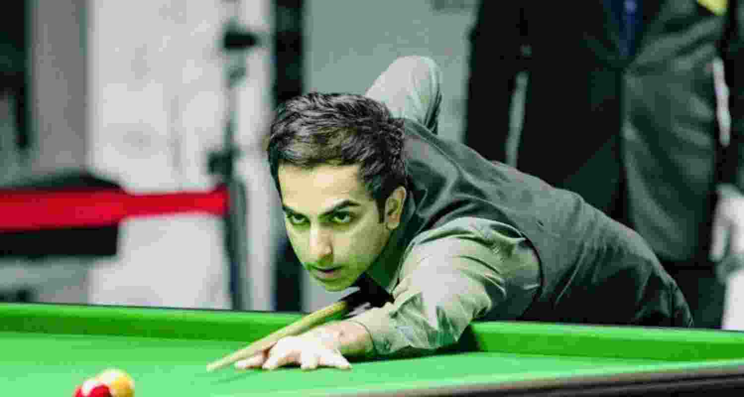 Pankaj Advani during a match. File photo. Pankaj Advani during a match. File photo.