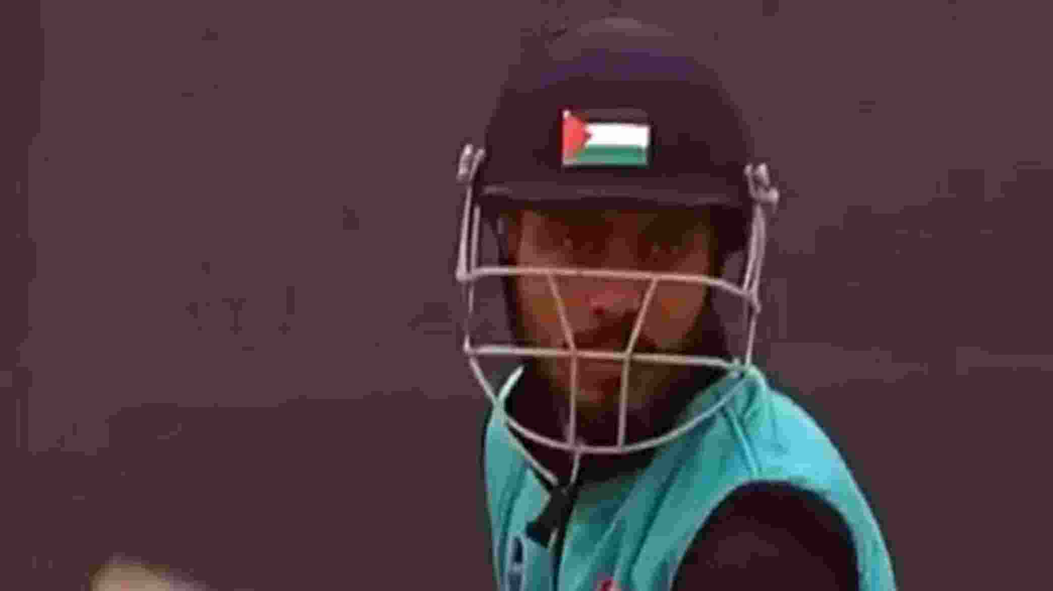 Palestinian flag on cricket helmet: J&K Police orders probe Palestinian flag on cricket helmet: J&K Police orders probe