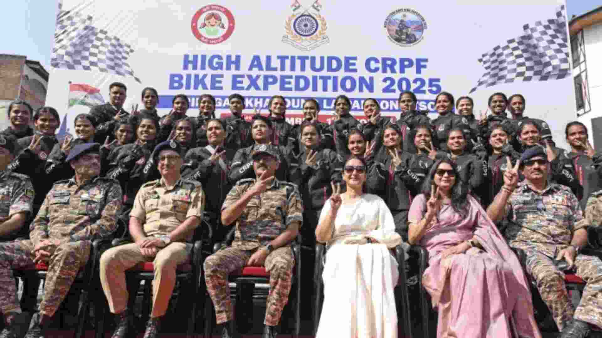 CRPF women to traverse high altitude terrains of Ladakh on bike CRPF women to traverse high altitude terrains of Ladakh on bike
