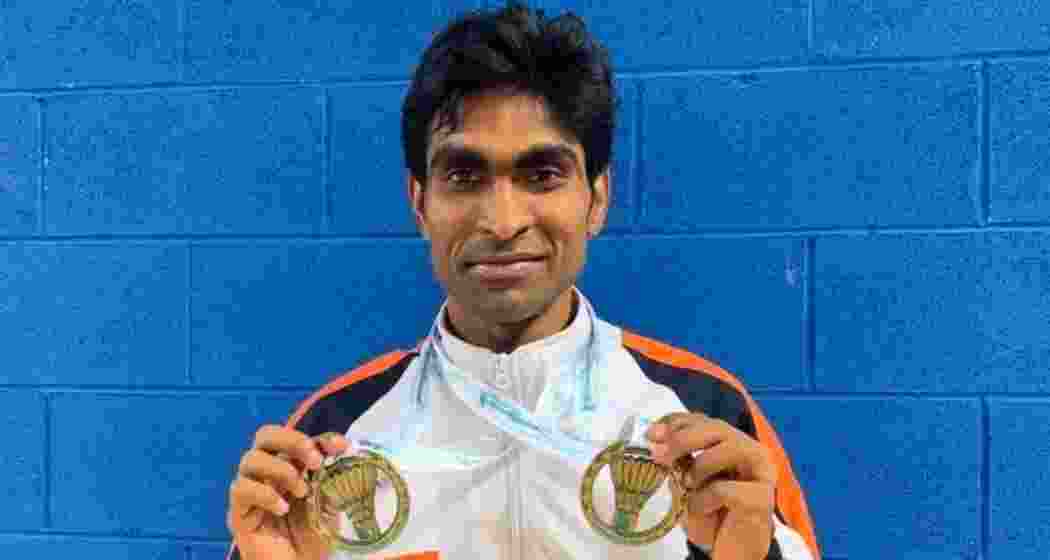 India’s Pramod Bhagat celebrates after winning double gold at the Australian Para Badminton International 2025. India’s Pramod Bhagat celebrates after winning double gold at the Australian Para Badminton International 2025.