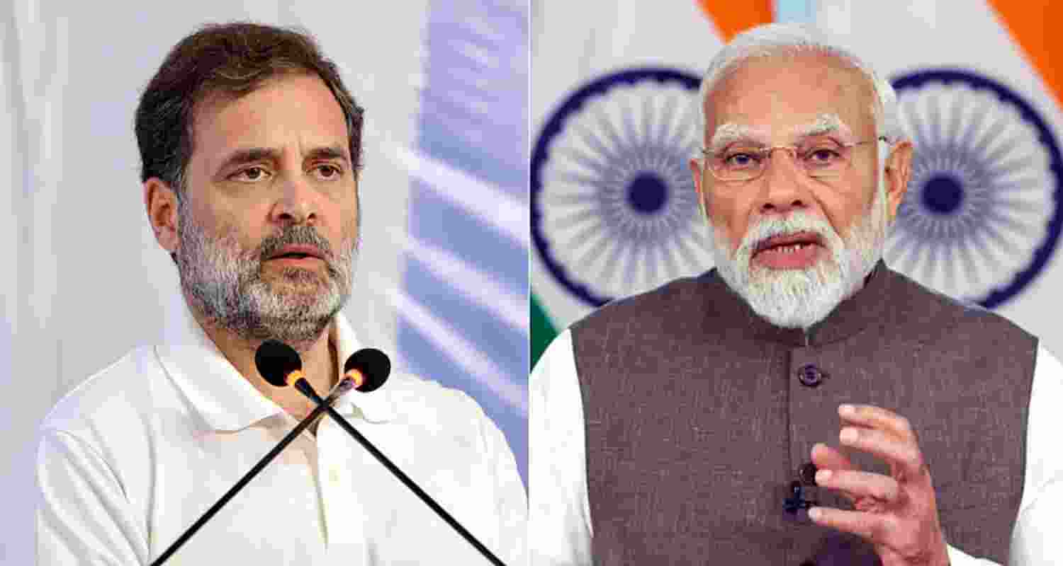 Prime Minister Narendra Modi (left) and Leader of Opposition in Lok Sabha Rahul Gandhi. Prime Minister Narendra Modi (left) and Leader of Opposition in Lok Sabha Rahul Gandhi.