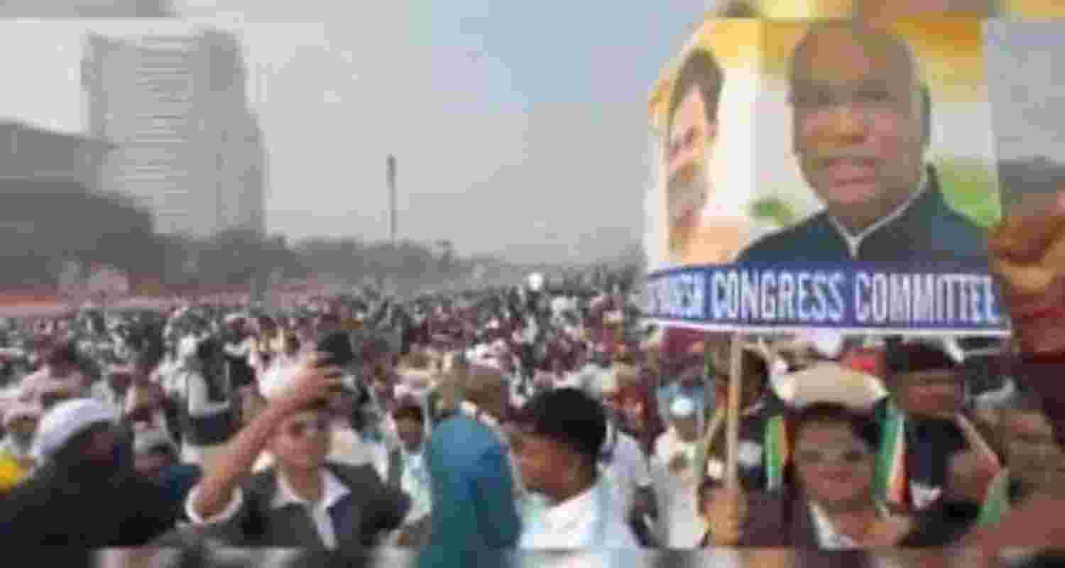 At 'vote theft' rally,Cong attacks RSS & BJP , targets EC At 'vote theft' rally,Cong attacks RSS & BJP , targets EC