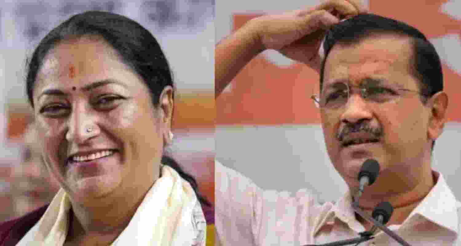 Kejriwal mocks at Delhi CM over her 'AQI-temperature' remark Kejriwal mocks at Delhi CM over her 'AQI-temperature' remark
