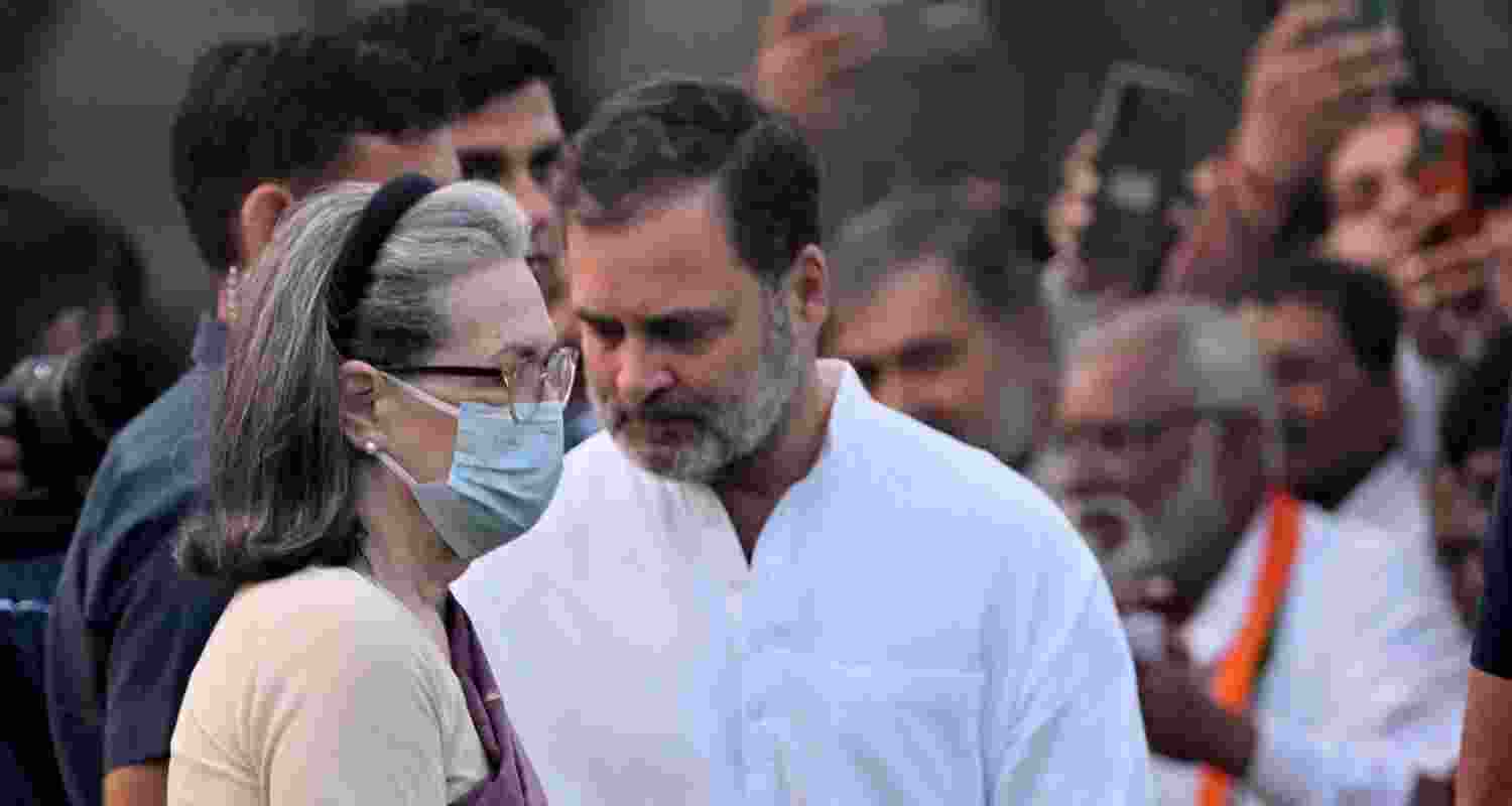 Congress President Mallikarjun Kharge with LoP in the Lok Sabha and party leader Rahul Gandhi and party leader Sonia Gandhi arrives to pay tribute to former prime minister Indira Gandhi on her death anniversary, at Shakti Sthal in New Delhi, Friday. Congress President Mallikarjun Kharge with LoP in the Lok Sabha and party leader Rahul Gandhi and party leader Sonia Gandhi arrives to pay tribute to former prime minister Indira Gandhi on her death anniversary, at Shakti Sthal in New Delhi, Friday.