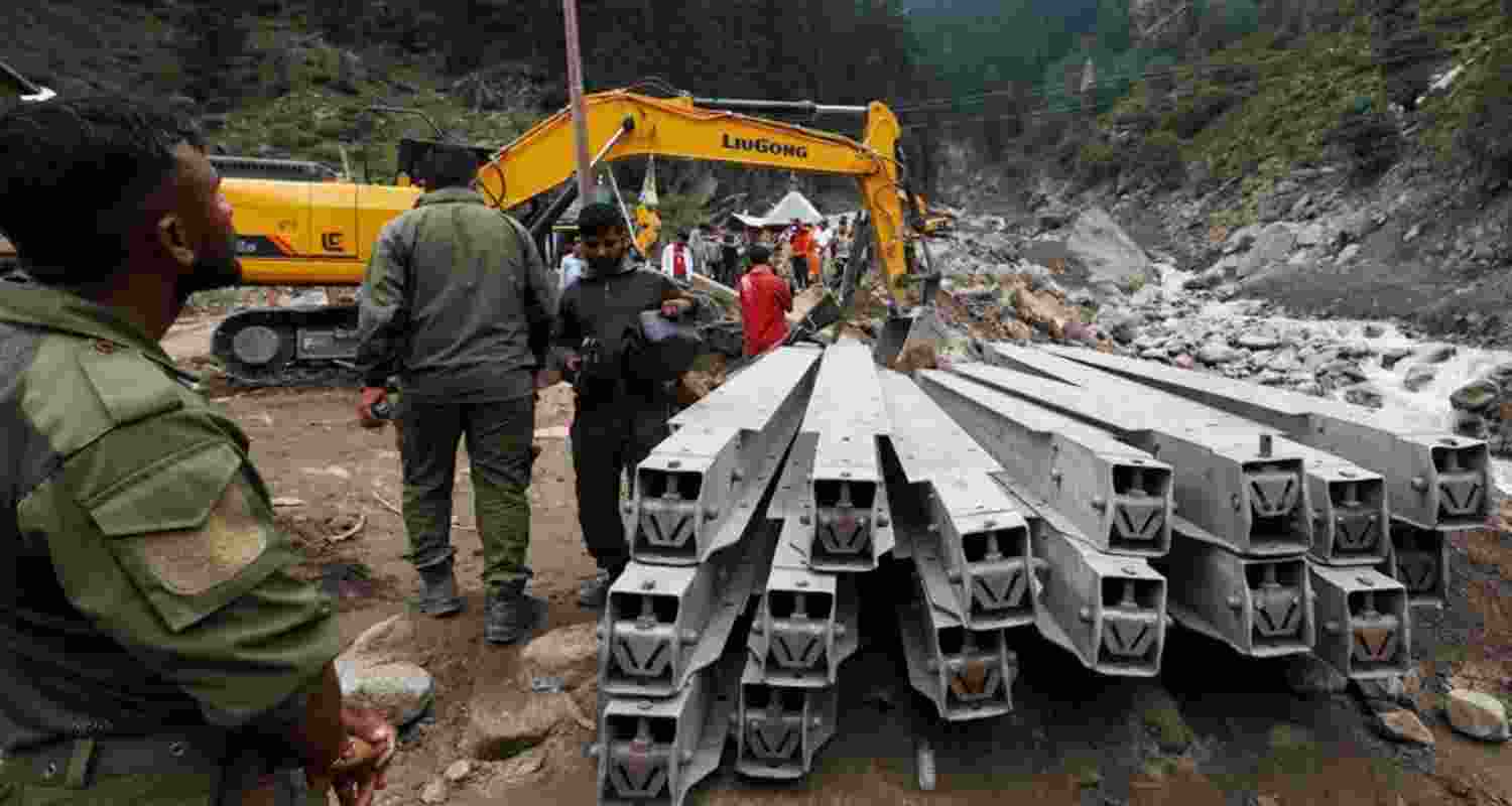 Rescue teams carry out search operations in Kishtwar. Rescue teams carry out search operations in Kishtwar.