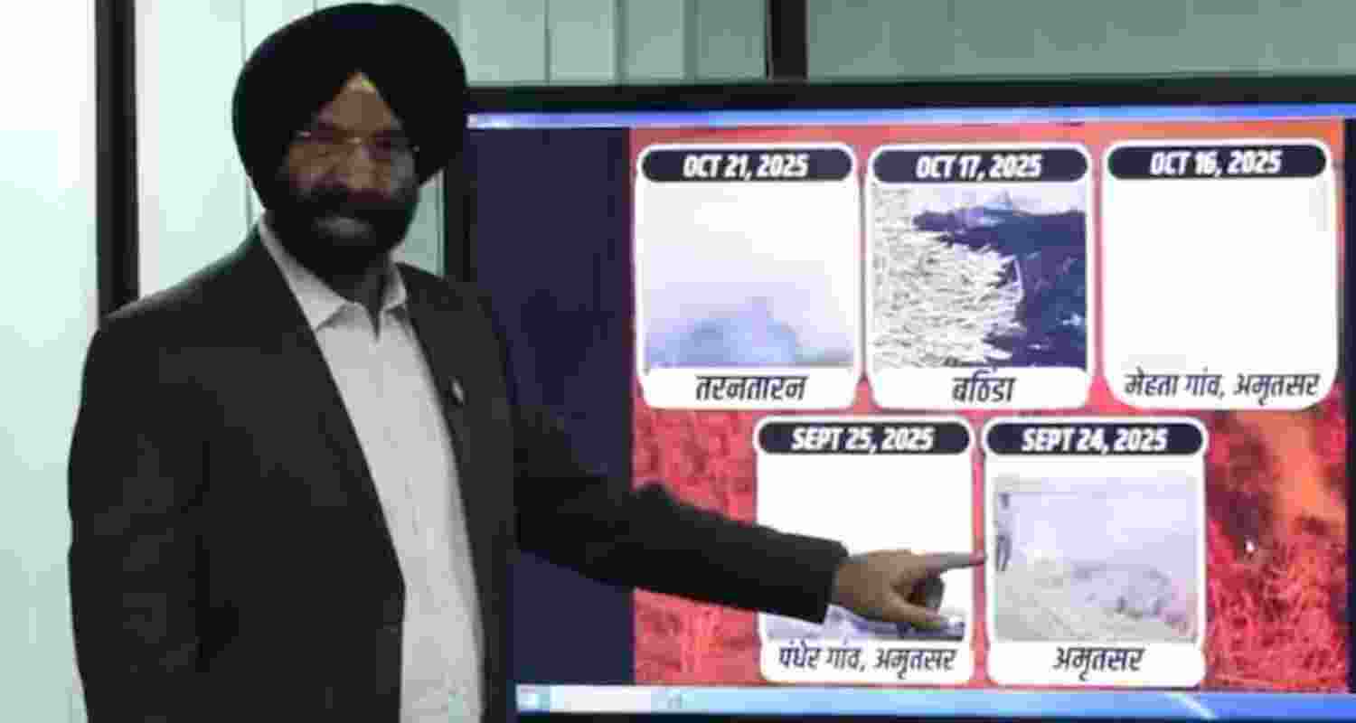 Sirsa claimed that the farmers were being “forced” by AAP leaders to burn crop residue while covering their faces to avoid identification. Sirsa claimed that the farmers were being “forced” by AAP leaders to burn crop residue while covering their faces to avoid identification.
