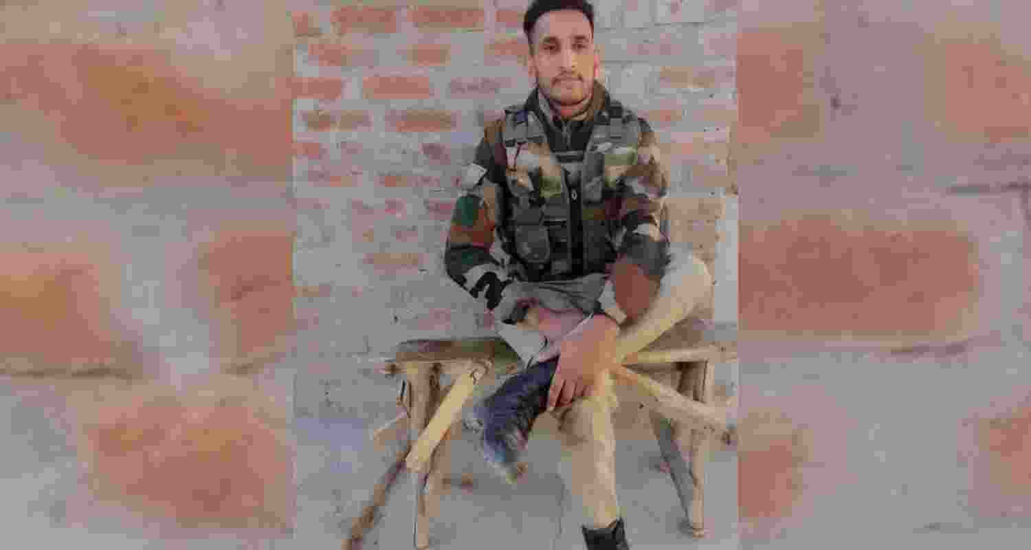 Special Operations Group jawan Amjad Pathan of the J&K Police has succumbed to his injuries in an ongoing encounter in Udhampur district. Photo Source: X Special Operations Group jawan Amjad Pathan of the J&K Police has succumbed to his injuries in an ongoing encounter in Udhampur district. Photo Source: X