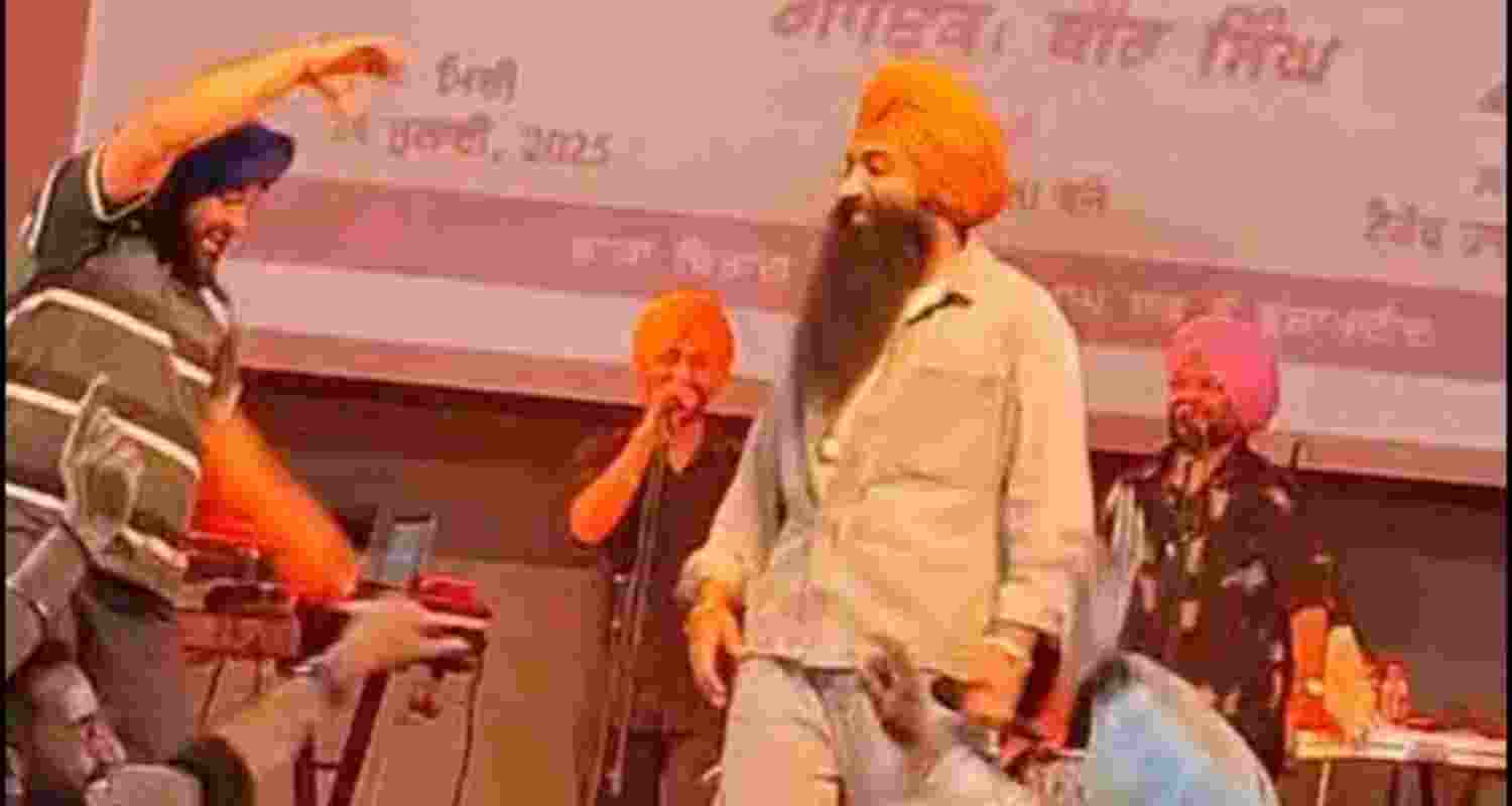 The Punjab language department had organised an event in Srinagar on Thursday to mark the 350th martyrdom anniversary of Guru Teg Bahadur. The Punjab language department had organised an event in Srinagar on Thursday to mark the 350th martyrdom anniversary of Guru Teg Bahadur.