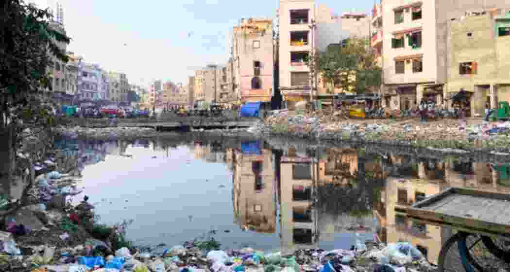 Blocked sewers choke Kanti Nagar streets. Blocked sewers choke Kanti Nagar streets.