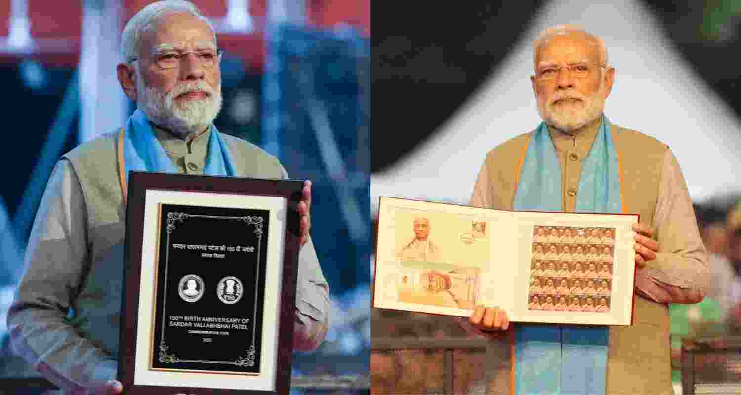 PM Modi unveils ₹150 coin for Sardar Patel’s birth anniversary. PM Modi unveils ₹150 coin for Sardar Patel’s birth anniversary.