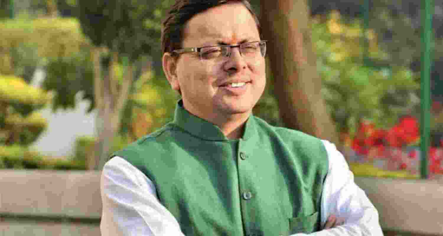 Uttarakhand Chief Minister Pushkar Singh Dhami. Uttarakhand Chief Minister Pushkar Singh Dhami.