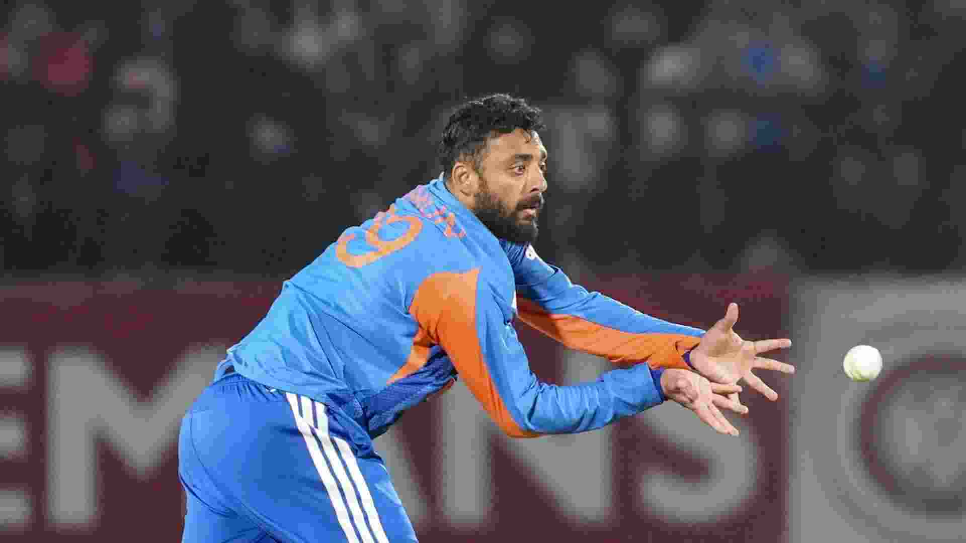 A file photo of India spinner Varun Chakravarthy. A file photo of India spinner Varun Chakravarthy.