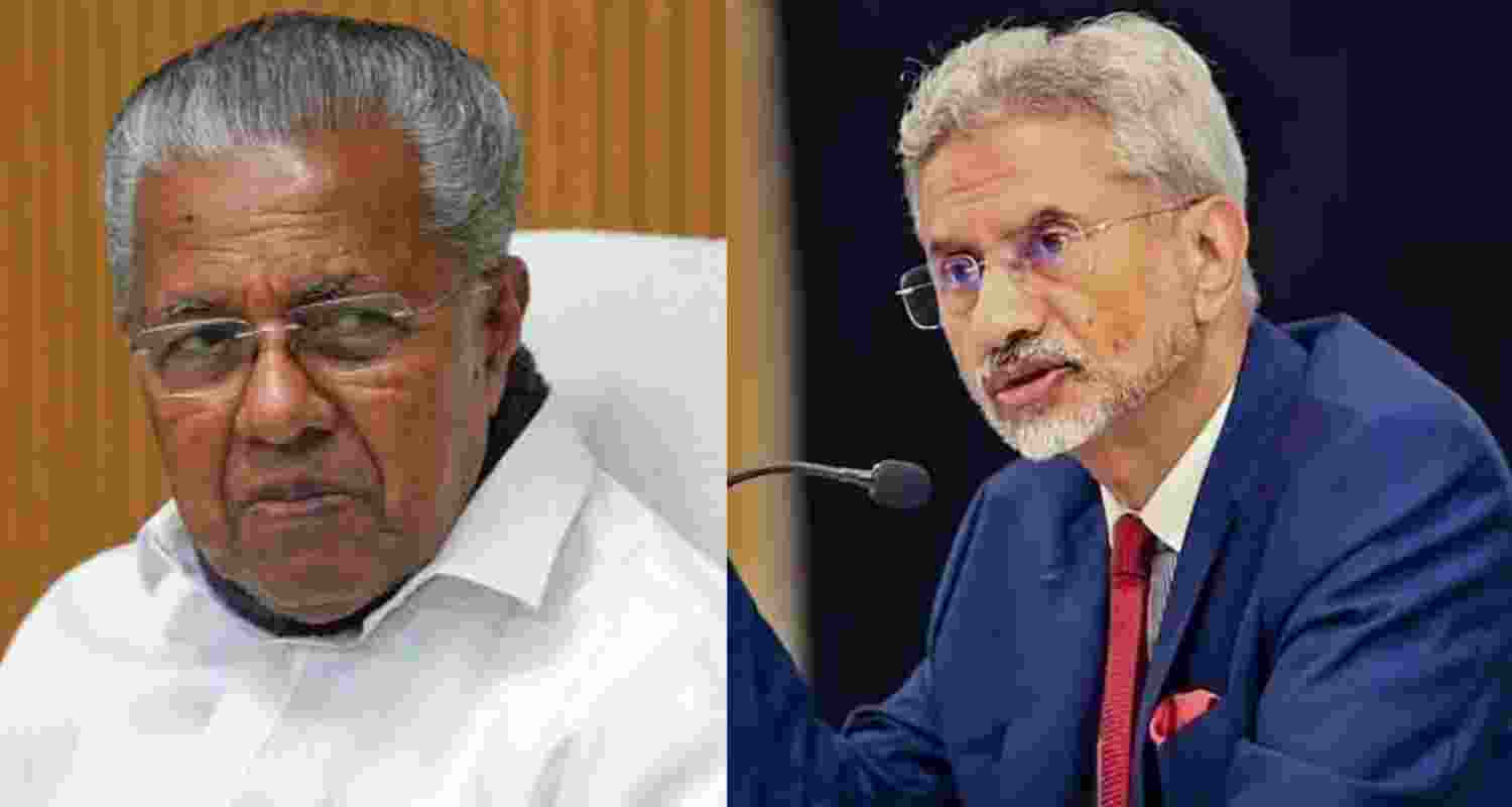 Kerala Chief Minister Pinarayi Vijayan (left) and Union External Affairs Minister S Jaishankar. Kerala Chief Minister Pinarayi Vijayan (left) and Union External Affairs Minister S Jaishankar.