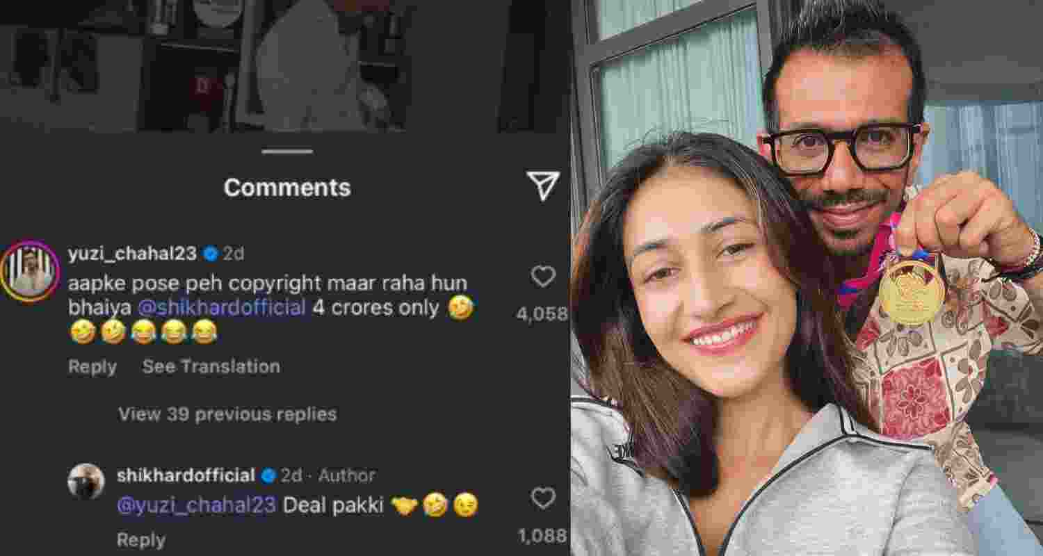 Chahal’s witty reply to Dhawan revives chatter on alimony row Chahal’s witty reply to Dhawan revives chatter on alimony row
