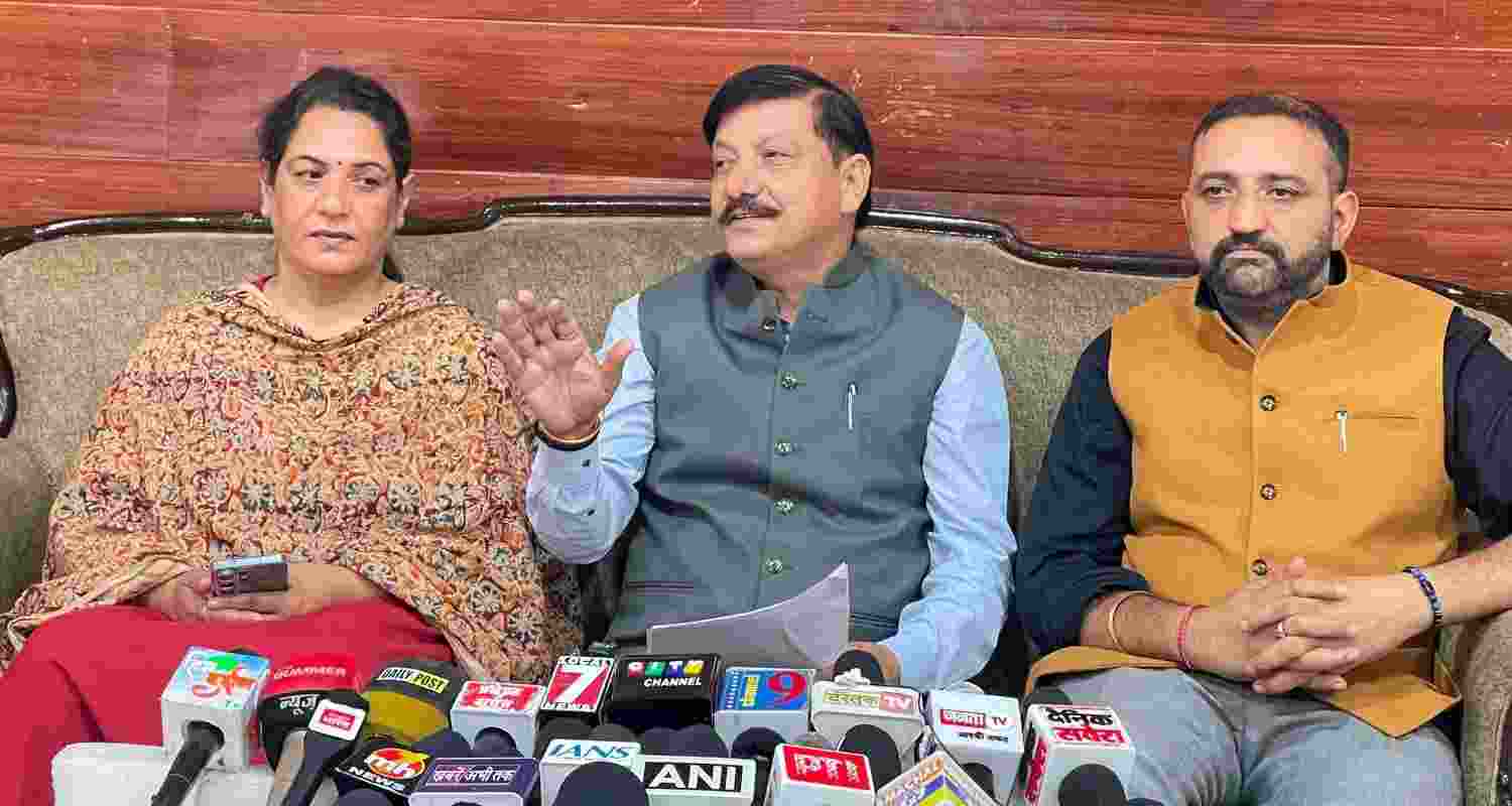 Senior BJP spokesperson Rajinder Rana during a press conference in Shimla Senior BJP spokesperson Rajinder Rana during a press conference in Shimla