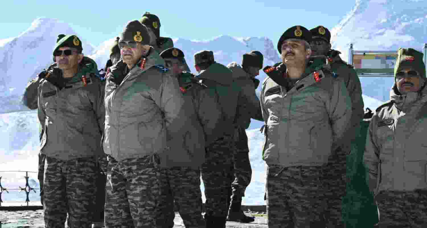COAS Gen Upendra Dwivedi reviews operational readiness at Tri Shakti Corps. COAS Gen Upendra Dwivedi reviews operational readiness at Tri Shakti Corps.