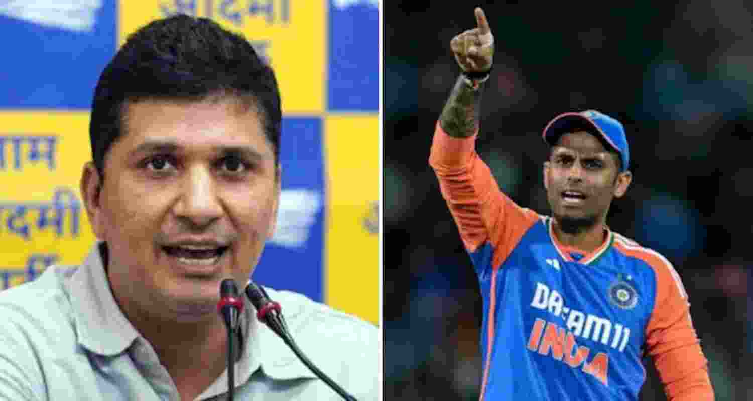 Saurabh Bharadwaj and Suryakumar Yadav. Saurabh Bharadwaj and Suryakumar Yadav.