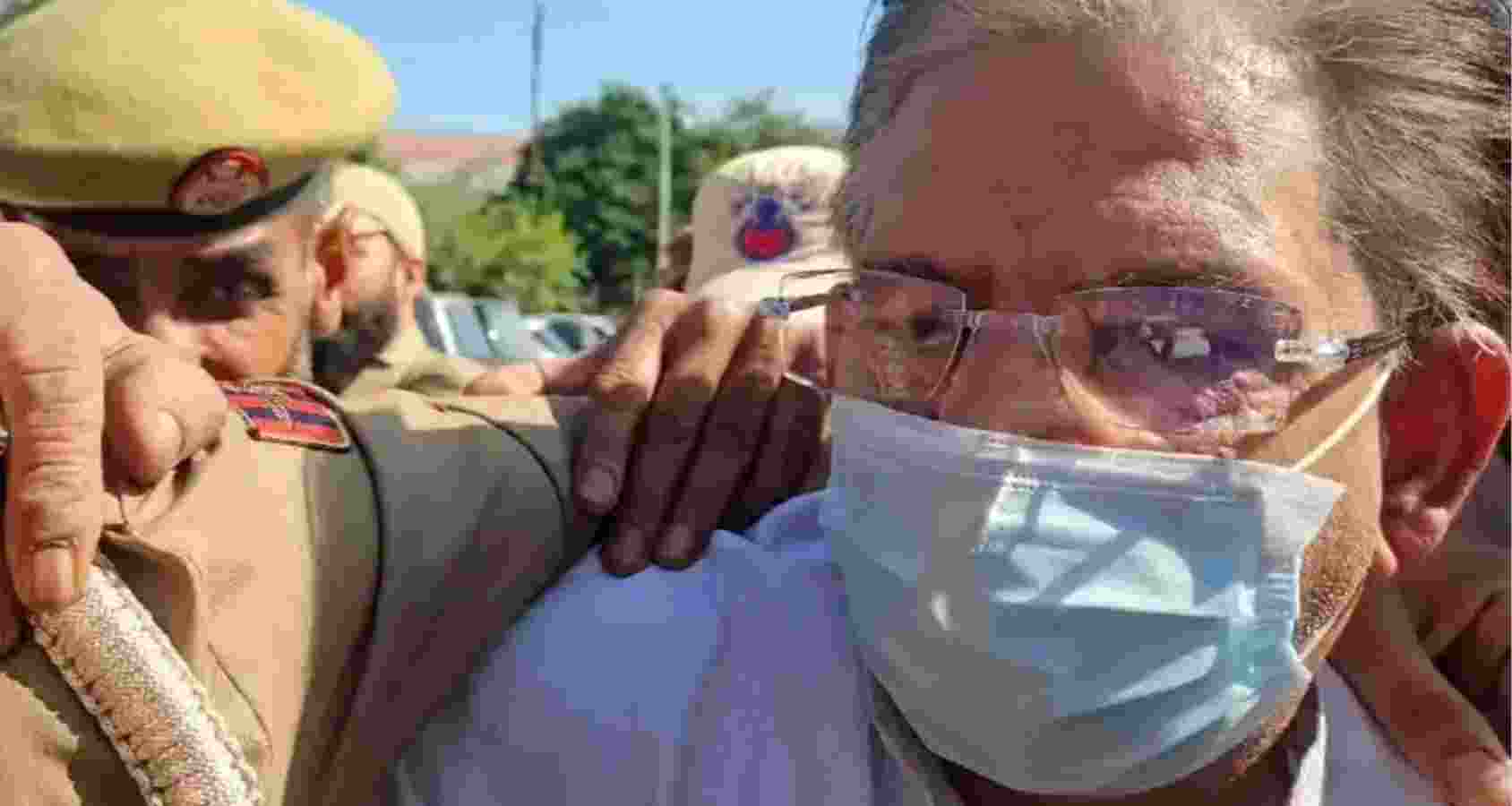 Accused Kamal Singh Jamwal is produced in a court in connection with the attack on National Conference leader Farooq Abdullah, in Jammu, Thursday. Accused Kamal Singh Jamwal is produced in a court in connection with the attack on National Conference leader Farooq Abdullah, in Jammu, Thursday.