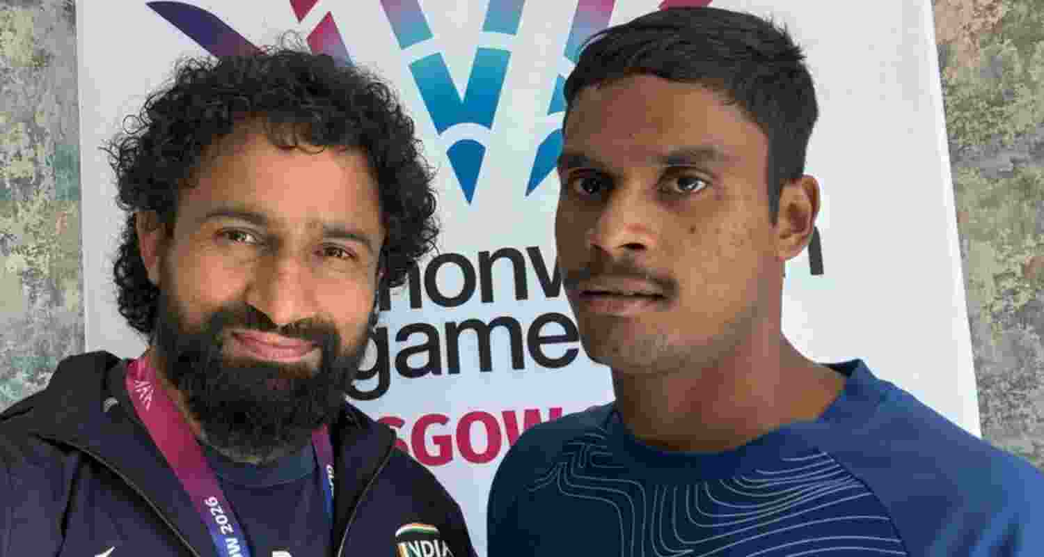 Glasgow Commonwealth Games gold medallist Dilip Mahadu Gavit (right) with his coach Vaijanath Kale, who said the gold medal symbolised much more than sporting success for Dilip. Glasgow Commonwealth Games gold medallist Dilip Mahadu Gavit (right) with his coach Vaijanath Kale, who said the gold medal symbolised much more than sporting success for Dilip.